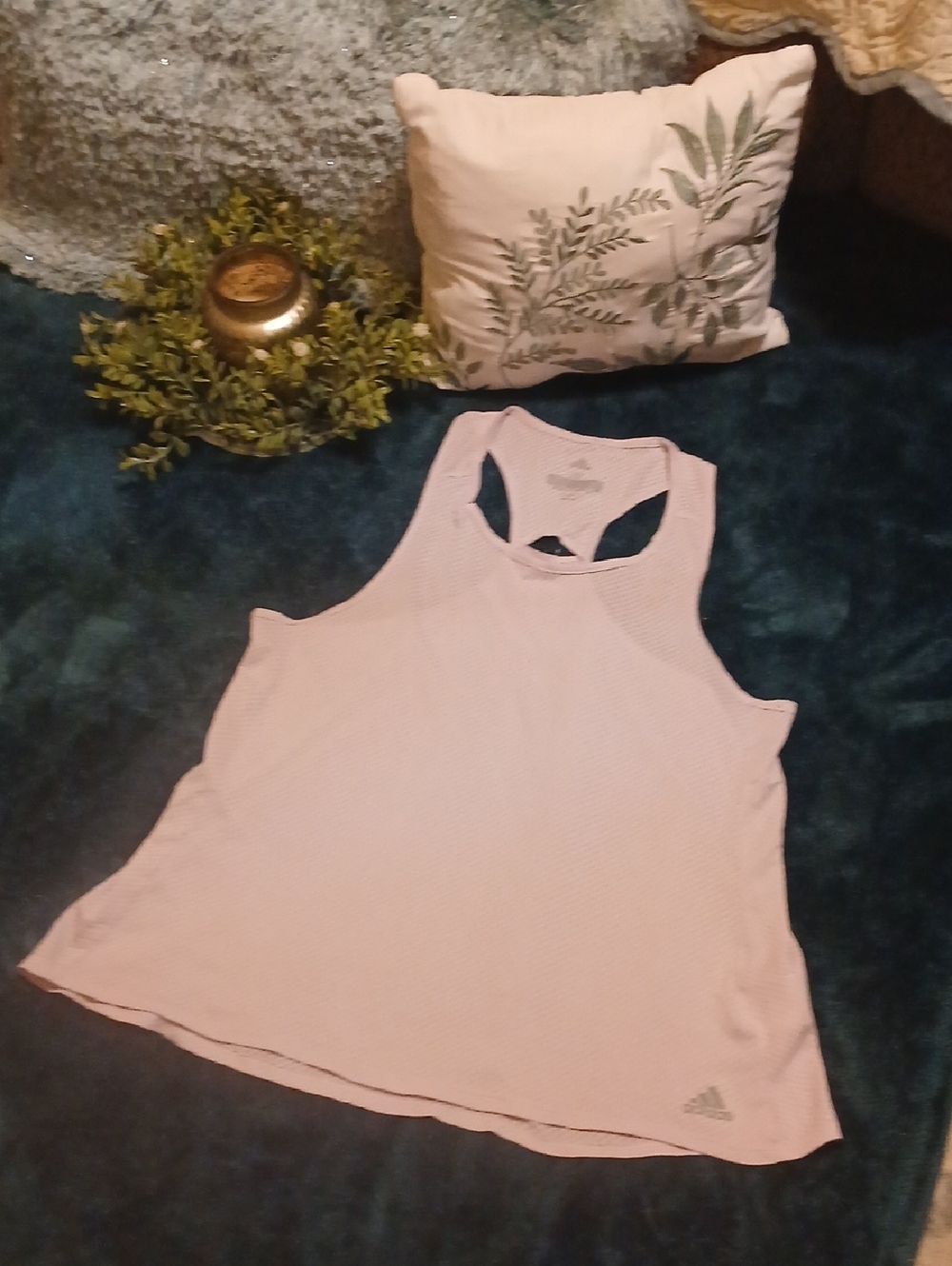 adidas Pale Pink Racerback Training Tank